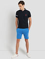 U.S. Polo Assn. Polyester Zipper Sport Polo Shirt