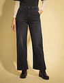 Flying Machine Women K-Street X Wide Leg Fit Cross Pocket Jeans