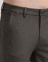 Arrow Sport Self-Design Slim Fit Trousers