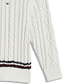Tommy Hilfiger Kids Boys Cable Knit Regular Fit Sweatshirt