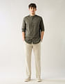 Arrow Sport Slim Fit Dobby Mandarin Shirt