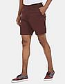 Aeropostale Men Maroon Mid Rise Solid Shorts