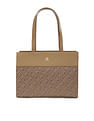 Tommy Hilfiger Logo Khaki Polyester Tote Bag