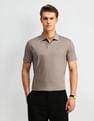 Arrow Solid Pattern Pure Cotton Polo Shirt
