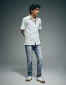 Flying Machine Slash Slim Tapered Fit Stone Washed Jeans