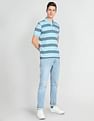 Arrow Sports Horizontal Stripe Cotton Polo Shirt