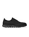 Cole Haan Men Black Knit Zerogrand Stitchlite Oxford Sneakers