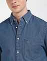 Tommy Hilfiger Solid Regular-Fit Cotton Shirt