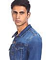 Flying Machine Spread Collar Denim Wash Jacket