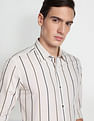 Arrow Newyork Point Collar Vertical Stripe Shirt