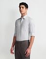 Arrow Self Design Manhattan Slim Fit Shirt