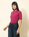 U.S. Polo Assn. Women Regular Fit Solid Polo Shirt