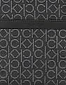 Calvin Klein Men Black Monogram Print Messenger Bag