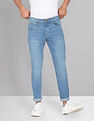 AD by Arvind Skinny Fit Stone Wash Jeans
