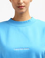 Calvin Klein Institutional Logo Mock Neck Sweatshirt