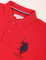 U.S. Polo Assn. Spain Flag Appliqued Pique Polo Shirt