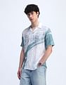 Flying Machine Abstract Pattern Regular Fit Shirt