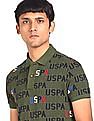 U.S. Polo Assn. Denim Co. Cotton Brand Print Polo Shirt