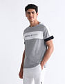 USPA Active Brand Embossed Slim Fit T-Shirt