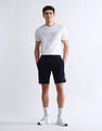 USPA Active Solid Slim Fit Active Shorts
