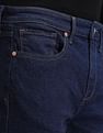 Flying Machine Slash Slim Tapered Fit Jeans